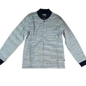 Indigo Star Men’s Small Muli Navy Twill Full Zip Bomber Shirt Jacket NWT